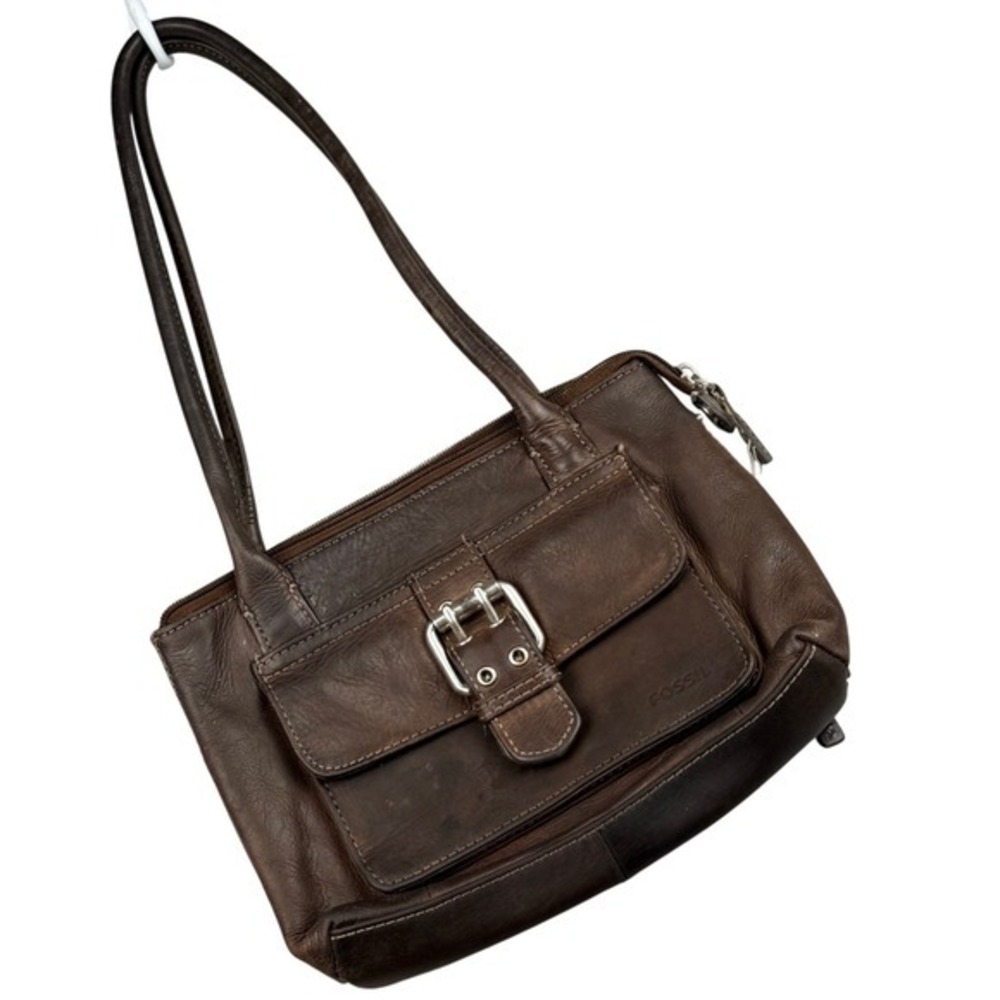 Fossil Leather Shoulder Bag Brown Small Vintage 9x6.5x2 SEE DESCRIPTION